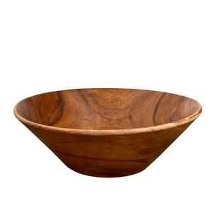 Vintage Enesco Acacia Large Wooden Bowl